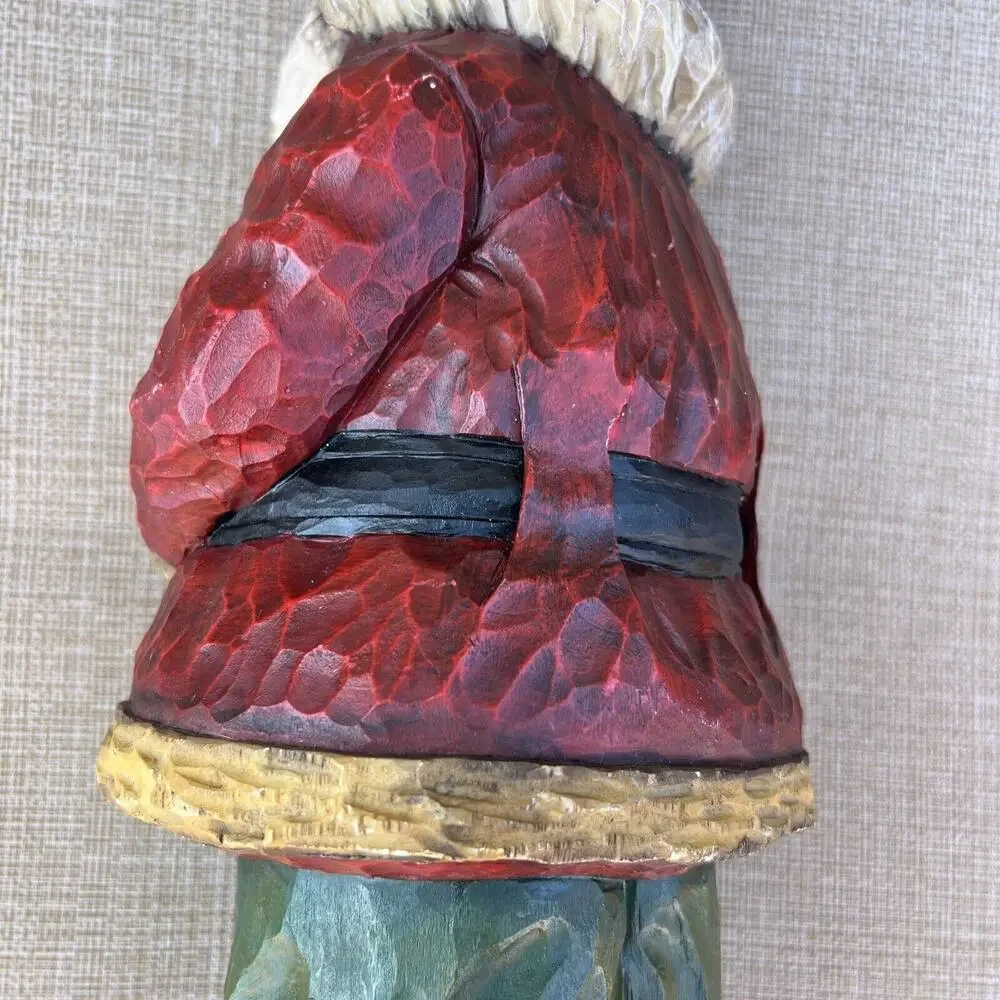 VTG Craig Kirkwood Signed Folk Art 15” Old World Santa Claus Hand Carved Wyoming